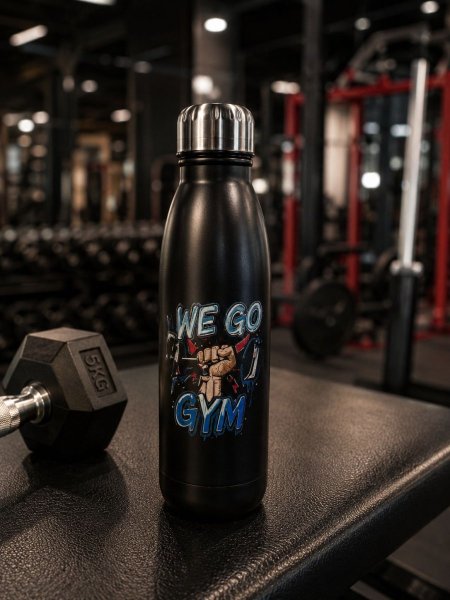 مطرة ثيرموس طويل we go gym اسود